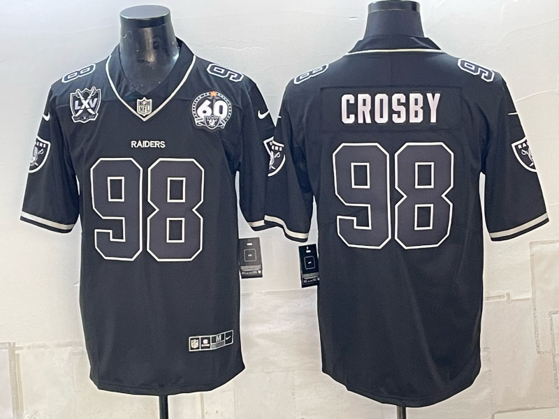 Men 2026 Oakland Raiders #98 Crosby Black Nike Limited NFL Jersey 101601
